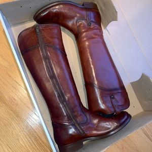 Frye “Melissa Tab Tall” Redwood boots // 7.5 M